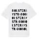 White t-shirt med Nolsterby Strand ordlek t-shirt