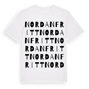 Nordanfritt ordlek t-shirt – ekologisk bomull t-shirt från Pinshirt