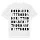 Nordanfritt ordlek t-shirt