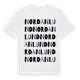 White t-shirt med Nordanlund ordlek t-shirt