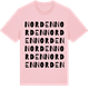 Pink Cotton t-shirt med Norden ordlek t-shirt