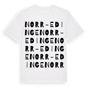 Norr-Edinge ordlek t-shirt – ekologisk bomull t-shirt från Pinshirt