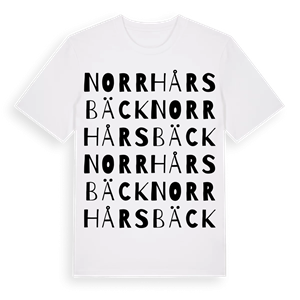 Norr Hårsbäck ordlek t-shirt – ekologisk bomull t-shirt från Pinshirt