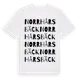 White t-shirt med Norr Hårsbäck ordlek t-shirt