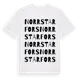 White t-shirt med Norr Starfors ordlek t-shirt