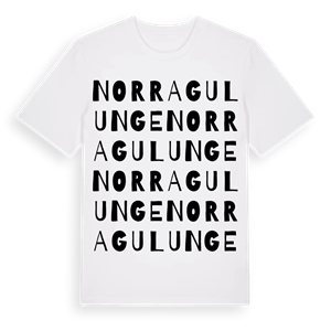 Norra Gulunge ordlek t-shirt – ekologisk bomull t-shirt från Pinshirt