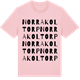 Pink Cotton t-shirt med Norra Koltorp ordlek t-shirt