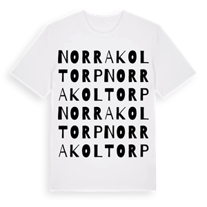 Norra Koltorp ordlek t-shirt – ekologisk bomull t-shirt från Pinshirt