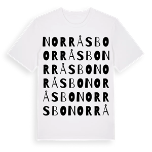 Norråsbo ordlek t-shirt – ekologisk bomull t-shirt från Pinshirt