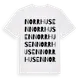 White t-shirt med Norrhusen ordlek t-shirt