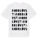 White t-shirt med Norrlövsta ordlek t-shirt