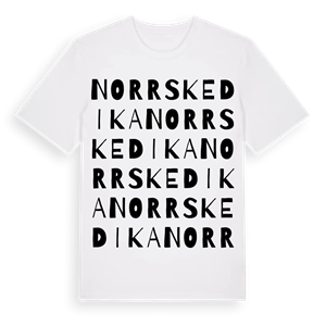 Norrskedika ordlek t-shirt – ekologisk bomull t-shirt från Pinshirt