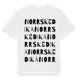 White t-shirt med Norrskedika ordlek t-shirt