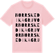 Pink Cotton t-shirt med Norrskedika gruvor ordlek t-shirt