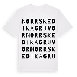 Norrskedika gruvor ordlek t-shirt – ekologisk bomull t-shirt från Pinshirt
