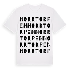 Norrtorpen ordlek t-shirt – ekologisk bomull t-shirt från Pinshirt