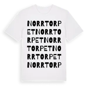 Norrtorpet ordlek t-shirt – ekologisk bomull t-shirt från Pinshirt