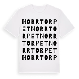 Norrtorpet ordlek t-shirt – ekologisk bomull t-shirt från Pinshirt