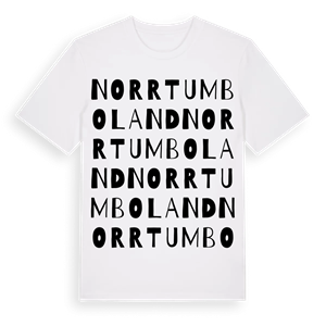 Norrtumboland ordlek t-shirt – ekologisk bomull t-shirt från Pinshirt