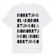 White t-shirt med Norrtumboland ordlek t-shirt