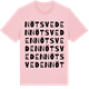 Pink Cotton t-shirt med Nötsveden ordlek t-shirt