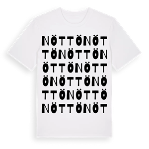 Nöttö ordlek t-shirt – ekologisk bomull t-shirt från Pinshirt