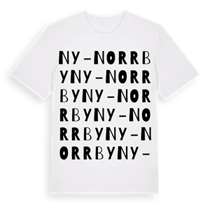 Ny-Norrby ordlek t-shirt – ekologisk bomull t-shirt från Pinshirt