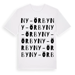 Ny-Örby ordlek t-shirt – ekologisk bomull t-shirt från Pinshirt