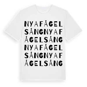 Nya Fågelsång ordlek t-shirt – ekologisk bomull t-shirt från Pinshirt