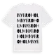 White t-shirt med Nybroholm ordlek t-shirt