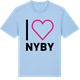 Blue Soul t-shirt med Jag älskar Nyby t-shirt stort tryck