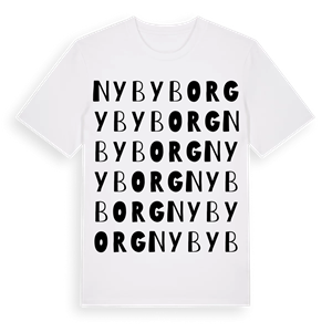 Nybyborg ordlek t-shirt – ekologisk bomull t-shirt från Pinshirt