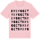 Pink Cotton t-shirt med Nybygget ordlek t-shirt