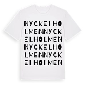 Nyckelholmen ordlek t-shirt – ekologisk bomull t-shirt från Pinshirt