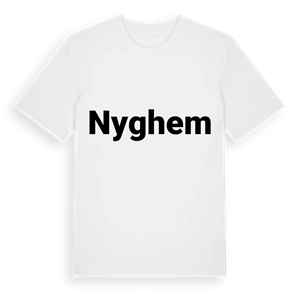 Nyghem fetstil t-shirt – ekologisk bomull t-shirt från Pinshirt