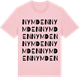 Pink Cotton t-shirt med Nymden ordlek t-shirt