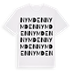 White t-shirt med Nymden ordlek t-shirt