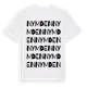 White t-shirt med Nymden ordlek t-shirt