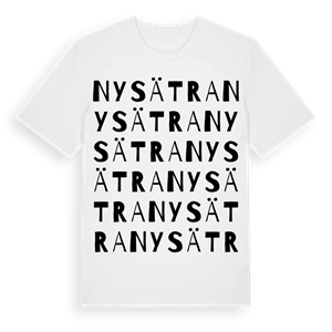 Nysätra ordlek t-shirt – ekologisk bomull t-shirt från Pinshirt