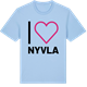 Blue Soul t-shirt med Jag älskar Nyvla t-shirt stort tryck