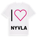 Jag älskar Nyvla t-shirt stort tryck