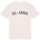 Vintage White t-shirt med Ol-Jans böjd t-shirt
