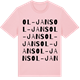 Pink Cotton t-shirt med Ol-Jans ordlek t-shirt