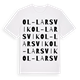 White t-shirt med Ol-Larsvik ordlek t-shirt