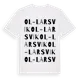 White t-shirt med Ol-Larsvik ordlek t-shirt