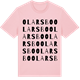 Pink Cotton t-shirt med Olarsbo ordlek t-shirt