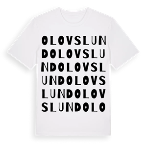 Olovslund ordlek t-shirt – ekologisk bomull t-shirt från Pinshirt