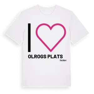 Jag älskar Olrogs Plats t-shirt stort tryck – ekologisk bomull t-shirt från Pinshirt