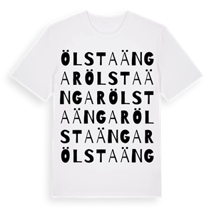Ölsta Ängar ordlek t-shirt – ekologisk bomull t-shirt från Pinshirt
