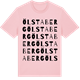 Pink Cotton t-shirt med Ölstaberg ordlek t-shirt